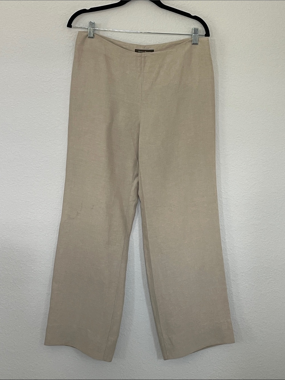 Tommy Bahama Linen Silk Wide Leg Pants Beige Size 6